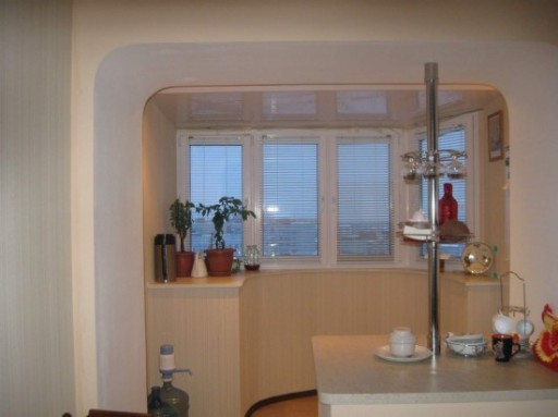 Attached to the kitchen balcony can be used for different purposes