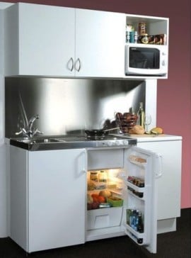 A small refrigerator as an option to save space