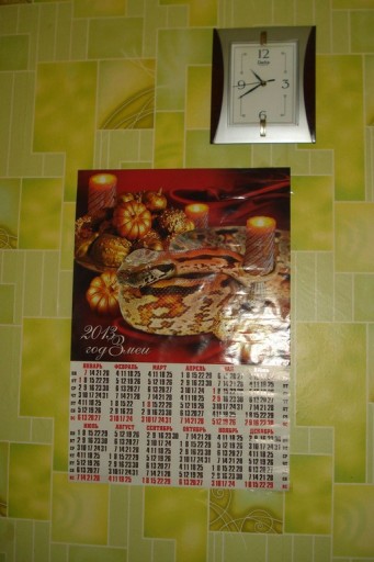 Kalender yang cerah di dinding tidak hanya akan membantu Anda untuk menyesuaikan diri pada waktunya, tetapi juga akan merevitalisasi situasi