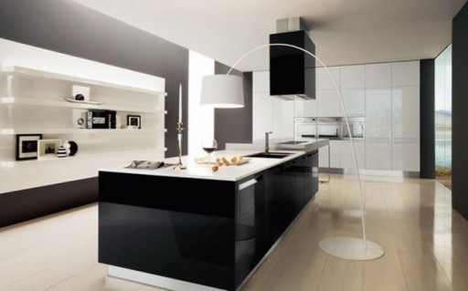 Mustavalkoisen yhdistelmä - ihanteellinen vaihtoehto minimalismille tyypilliselle keittiölle