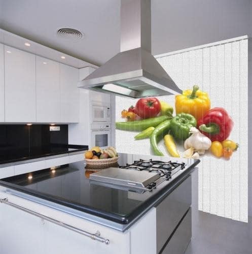 带有macroimage厨房的照片百叶窗 - 装饰的重要元素