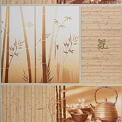Pro zdobení kuchyně v orientálním stylu, tapety z bambusu