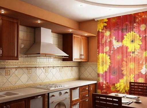 Vertical blinds with floral print are attractive and practical