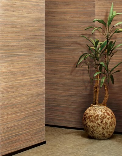 Teplé příjemné barvy a textura jsou hlavními výhodami tapety z bambusu