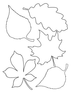 Šablóna podzimných listov pre remeslá