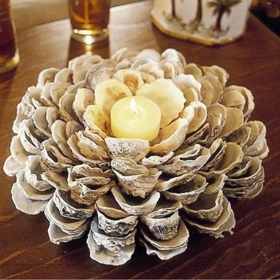 Candlestick-flower from seashells