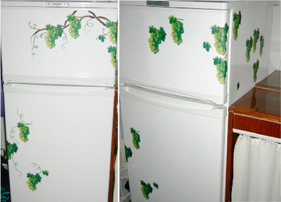Decoupage av kylskåpet med egna händer