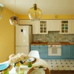 Rumena barva v notranjosti kuhinje