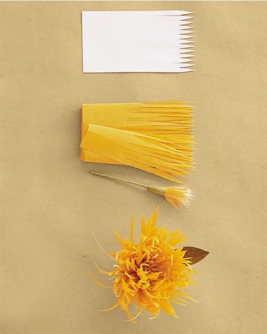 Chrysanthemum from paper