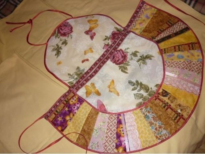 Förkläde i patchwork teknik