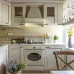 Projek reka bentuk dapur sudut dalam gaya Provence