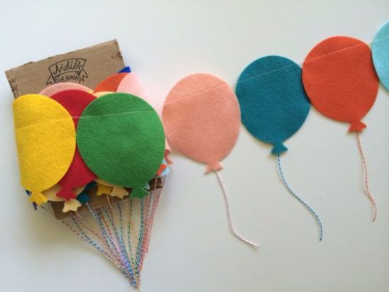 Ballonger gjorda av filt
