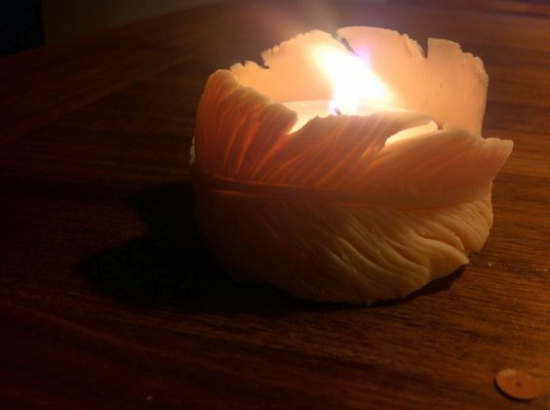 Candlestick diperbuat daripada tanah liat polimer