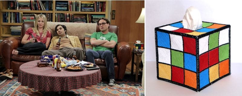 Rubik's Cube ในห้องรับแขกของ Leonard และ Sheldon