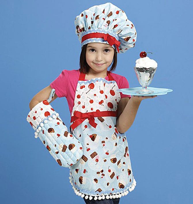 Girl in an apron