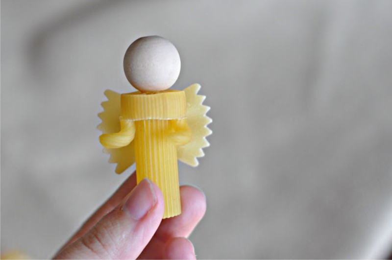 Skapa en ängel från pasta