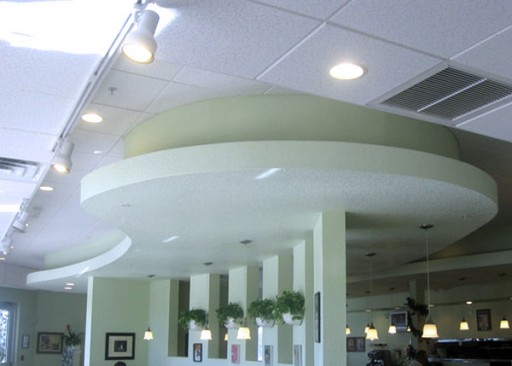 Odanın etkili zonlanması bir tavan ile yapılabilir