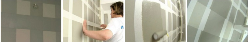 Етап на боядисване стени в шотландски клетка тартан