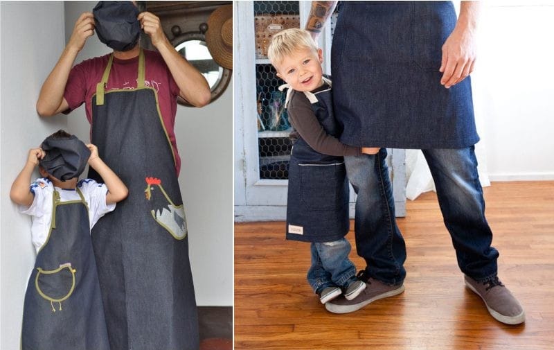 Aprons untuk ayah dan anak lelaki