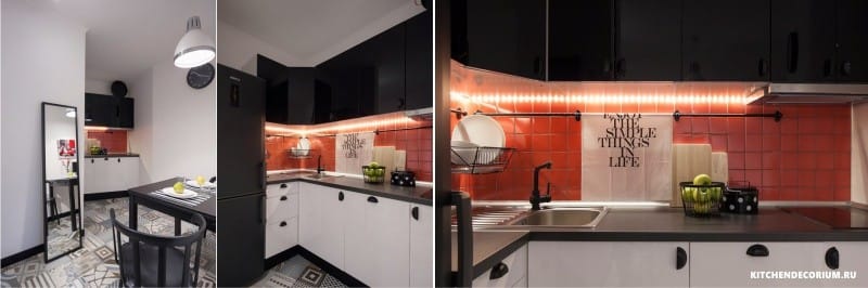 LED esiliina valaistus ja keittiö työtasot