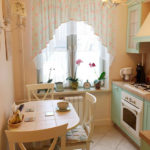 Kitchen in Provence style with tiled floor