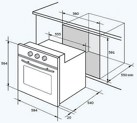 Размер духового шкафа bosch встраиваемого