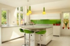 Zelená a biela kuchyňa Home Design nápady Obrázky Remodel And Decor - Kuchynské zbierky